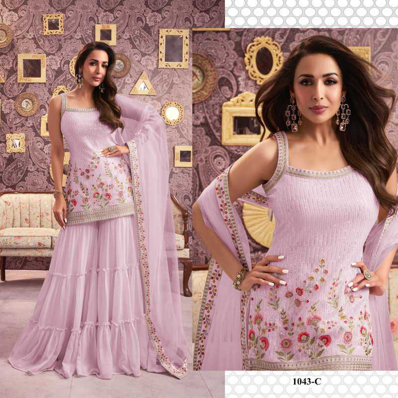YNF Wholesale Faux Georgette Sharara Salwar Suits  | Surat Manufacturer