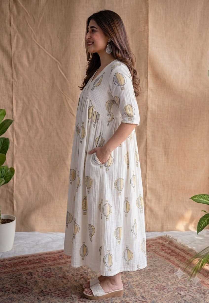 YNF Wholesale Cotton Party Gowns  | Surat Manufacturer