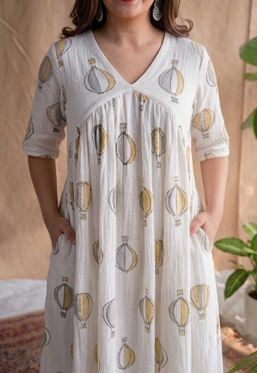 YNF Wholesale Cotton Party Gowns  | Surat Manufacturer