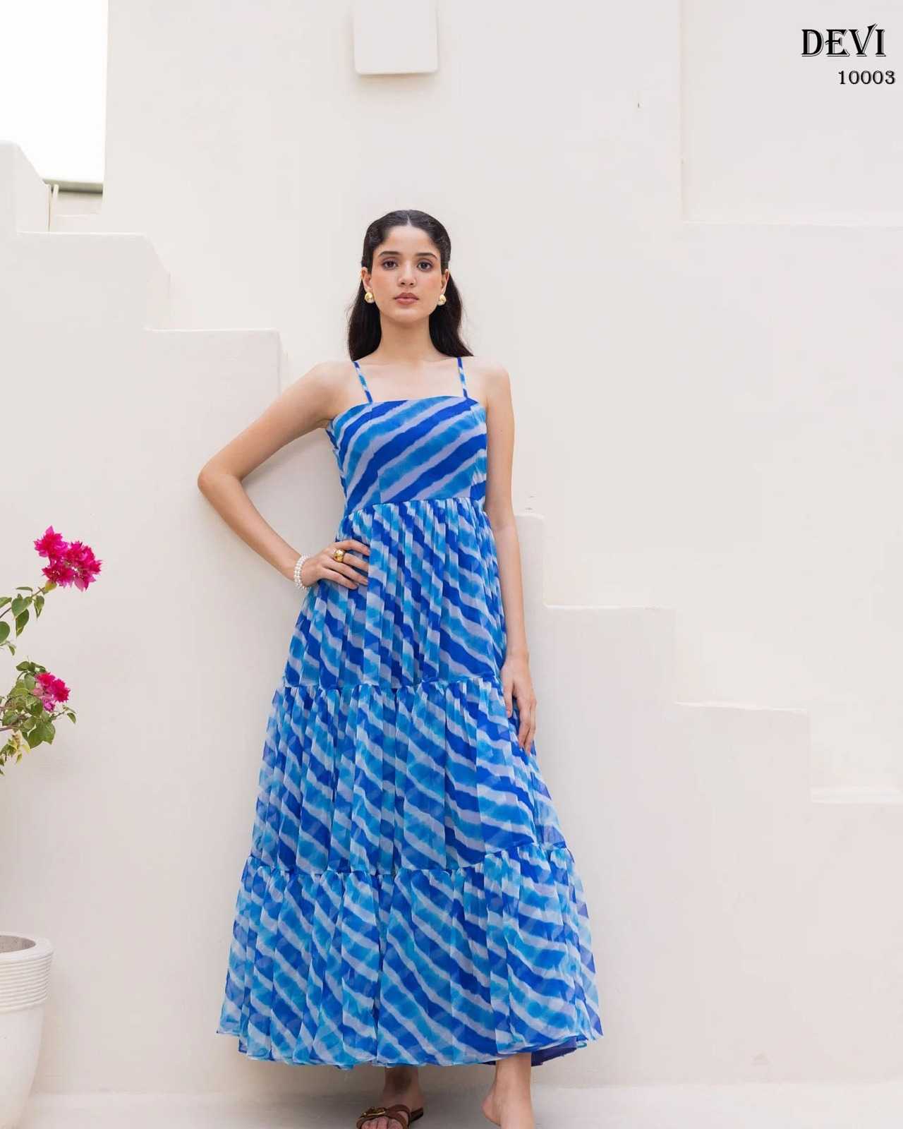 YNF Wholesale Faux Georgette Printed Gowns  | Surat Manufacturer
