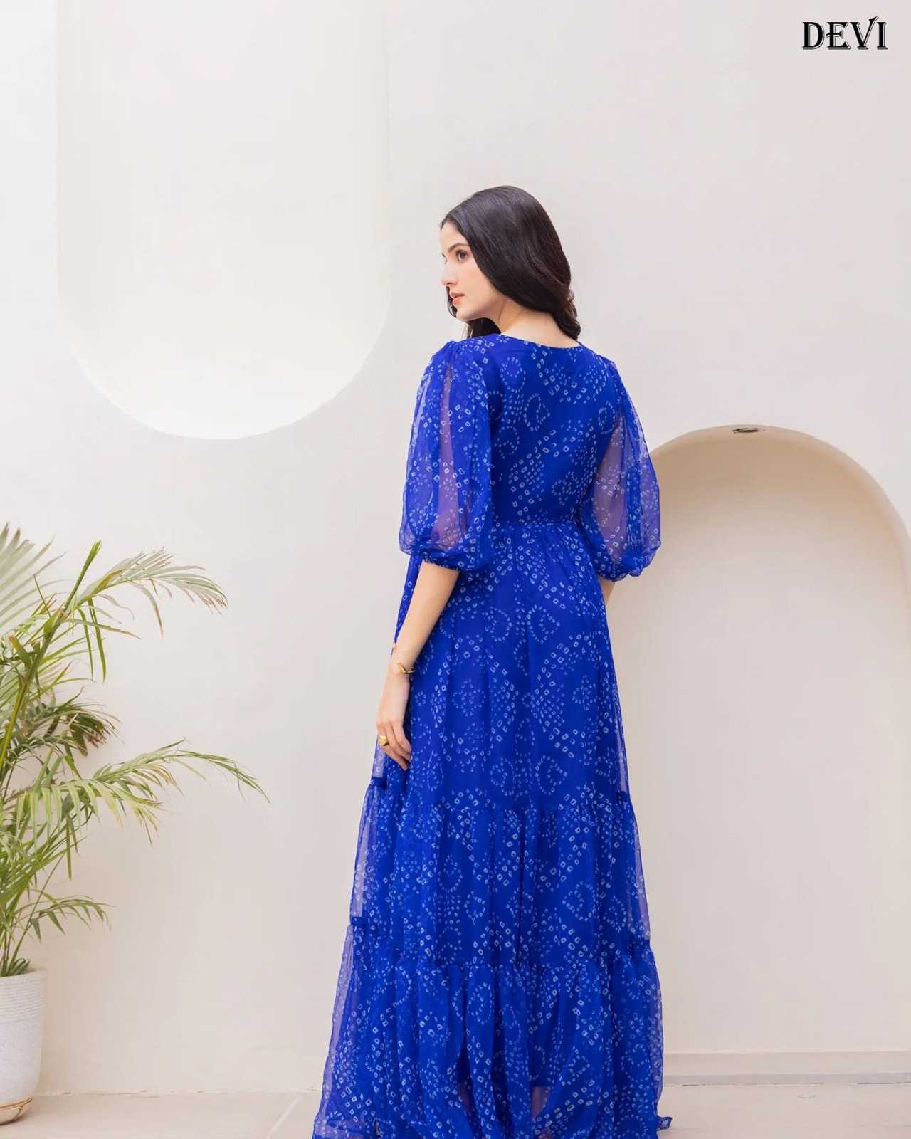 YNF Wholesale Faux Georgette Printed Gowns  | Surat Manufacturer