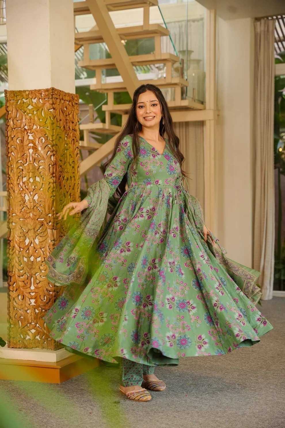 YNF Wholesale Soft Cotton Silk Palazzo Suit  | Surat Manufacturer
