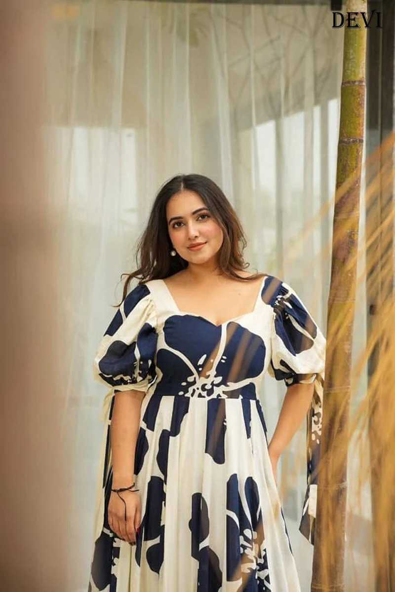 YNF Wholesale Cotton Cambric Printed Gowns  | Surat Manufacturer