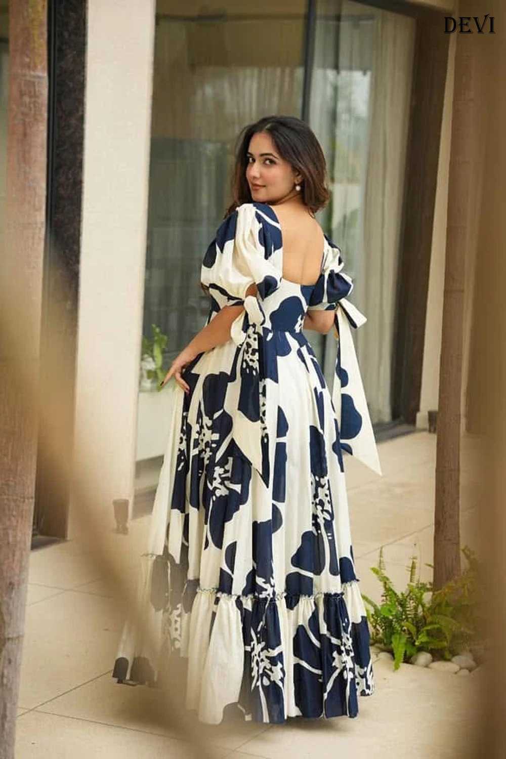 YNF Wholesale Cotton Cambric Printed Gowns  | Surat Manufacturer