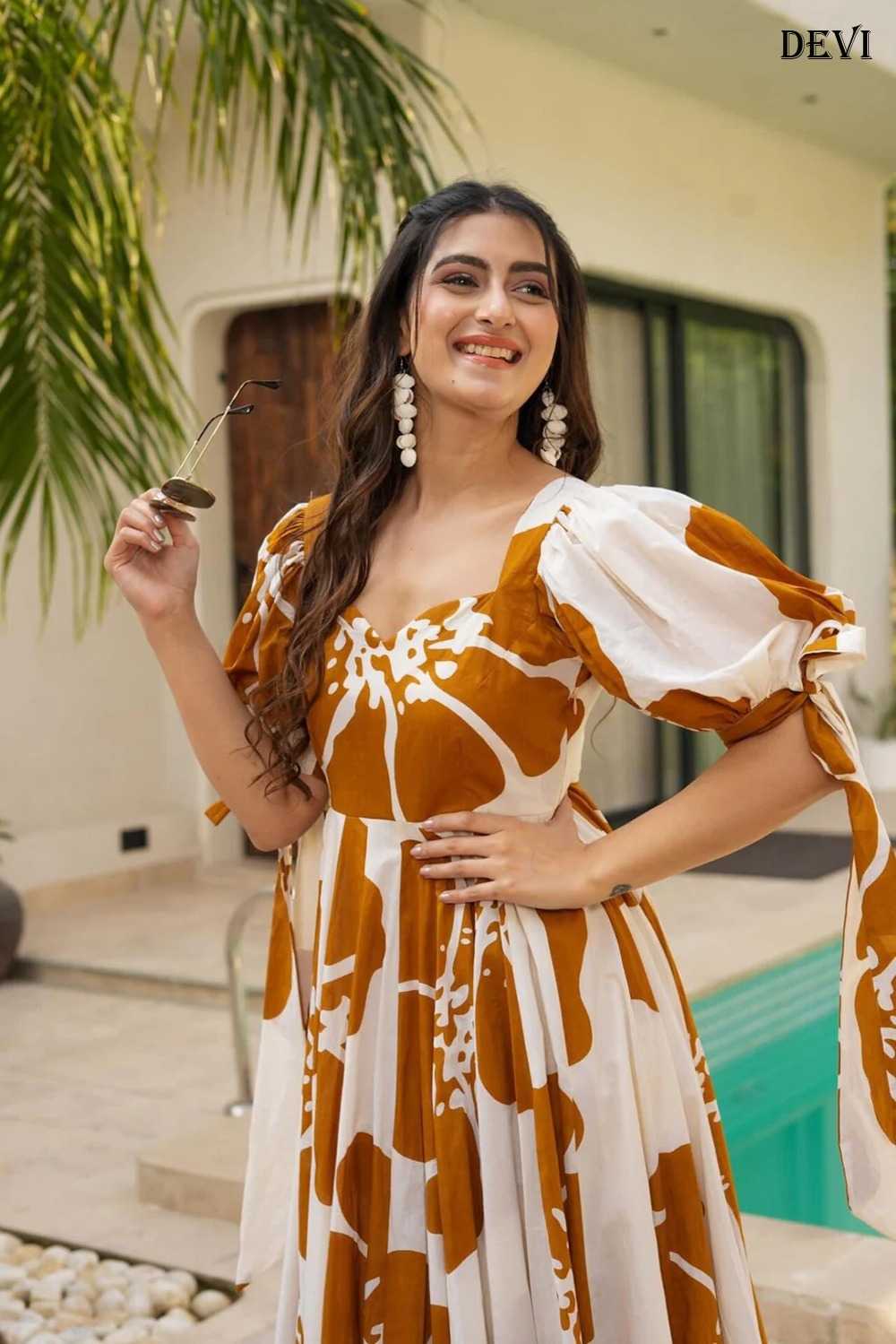 YNF Wholesale Cotton Cambric Printed Gowns  | Surat Manufacturer