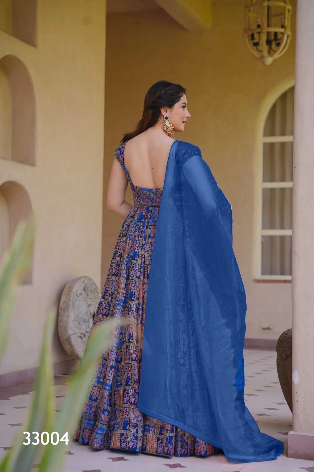 YNF Wholesale Heavy Silk Printed Gowns  | Surat Manufacturer