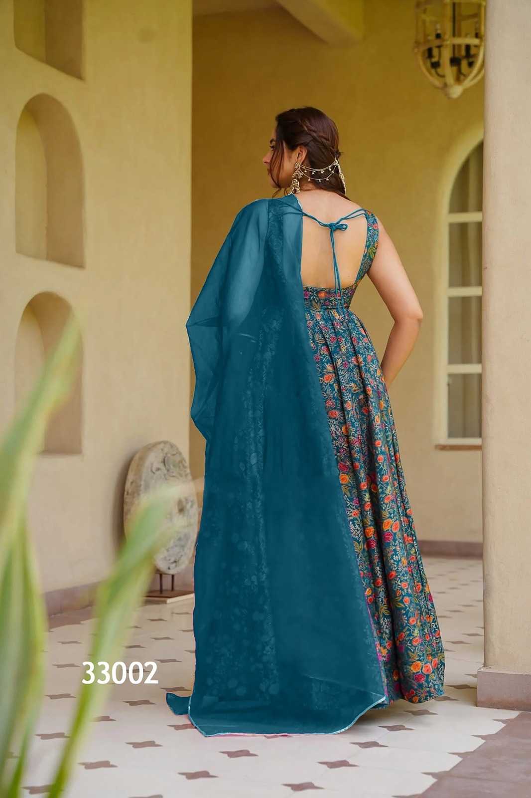 YNF Wholesale Heavy Silk Printed Gowns  | Surat Manufacturer