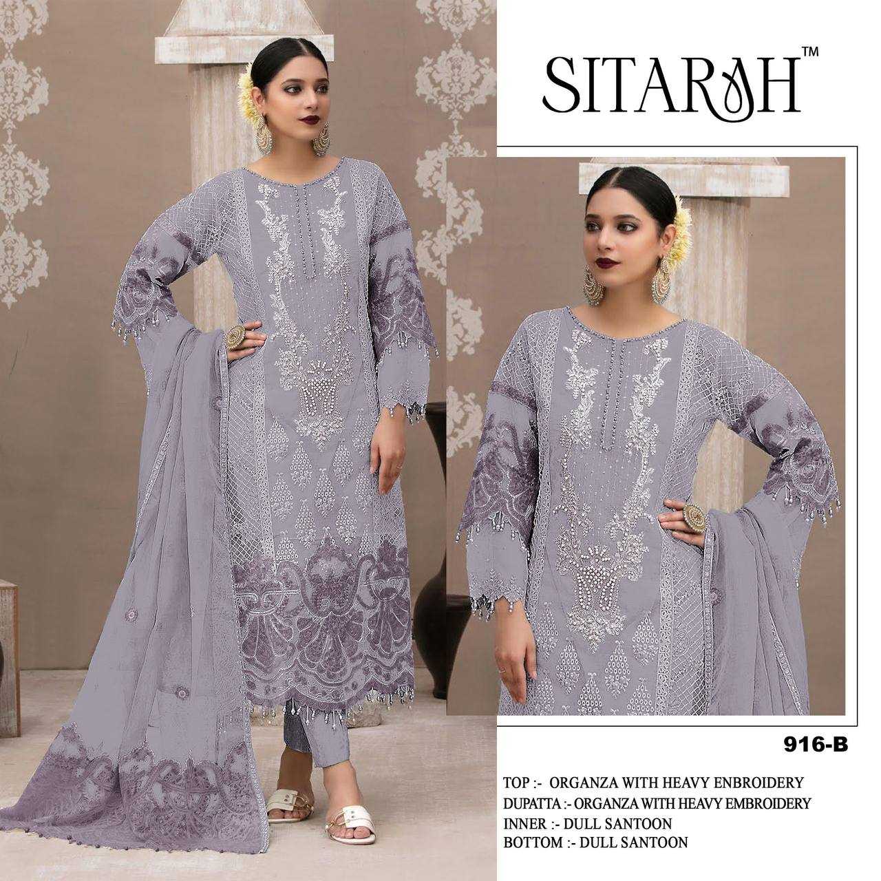 YNF Wholesale Organza Silk Ladies Silk Suit KESH744 SITARAH 916 | Surat Manufacturer