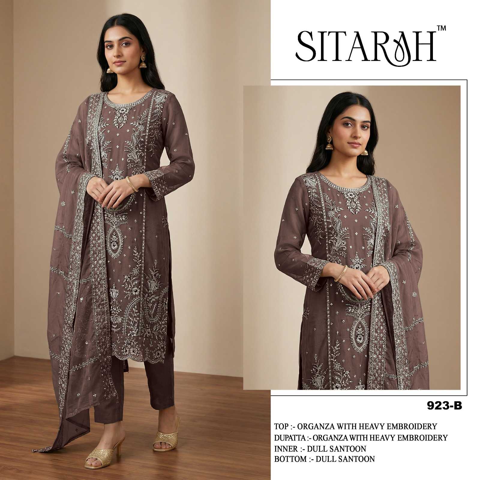 YNF Wholesale Organza Silk Ladies Silk Suit KESH744 SITARAH 923 | Surat Manufacturer