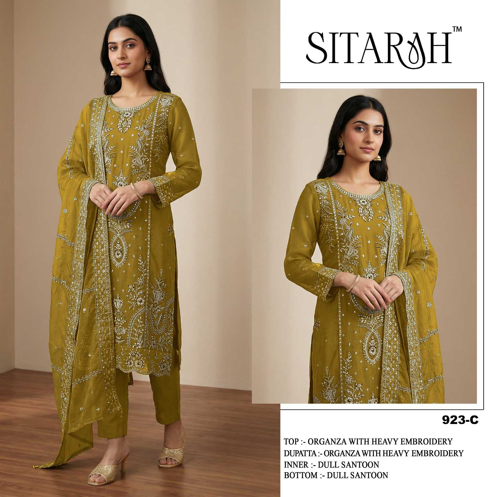 YNF Wholesale Organza Silk Ladies Silk Suit KESH744 SITARAH 923 | Surat Manufacturer