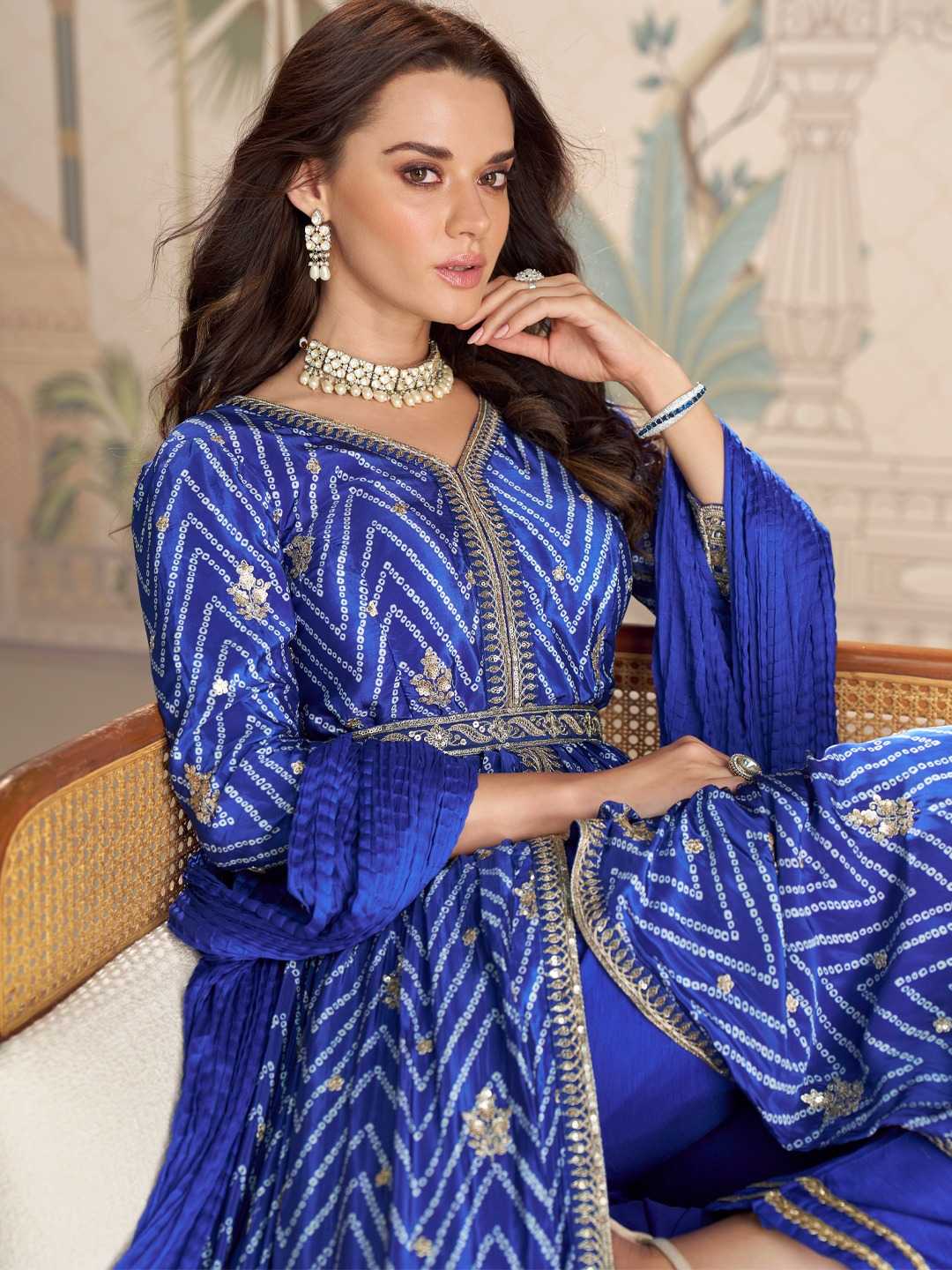 YNF Wholesale Chinon Silk Embroidery Gowns  | Surat Manufacturer