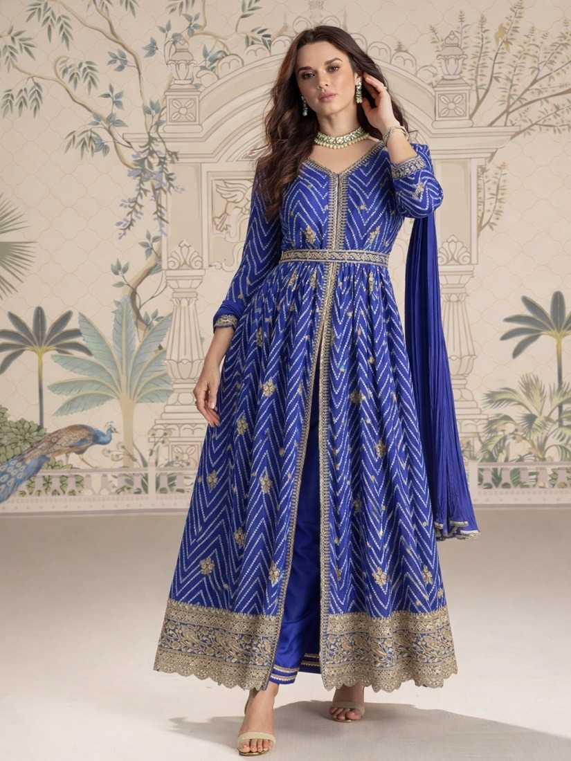 YNF Wholesale Chinon Silk Embroidery Gowns  | Surat Manufacturer