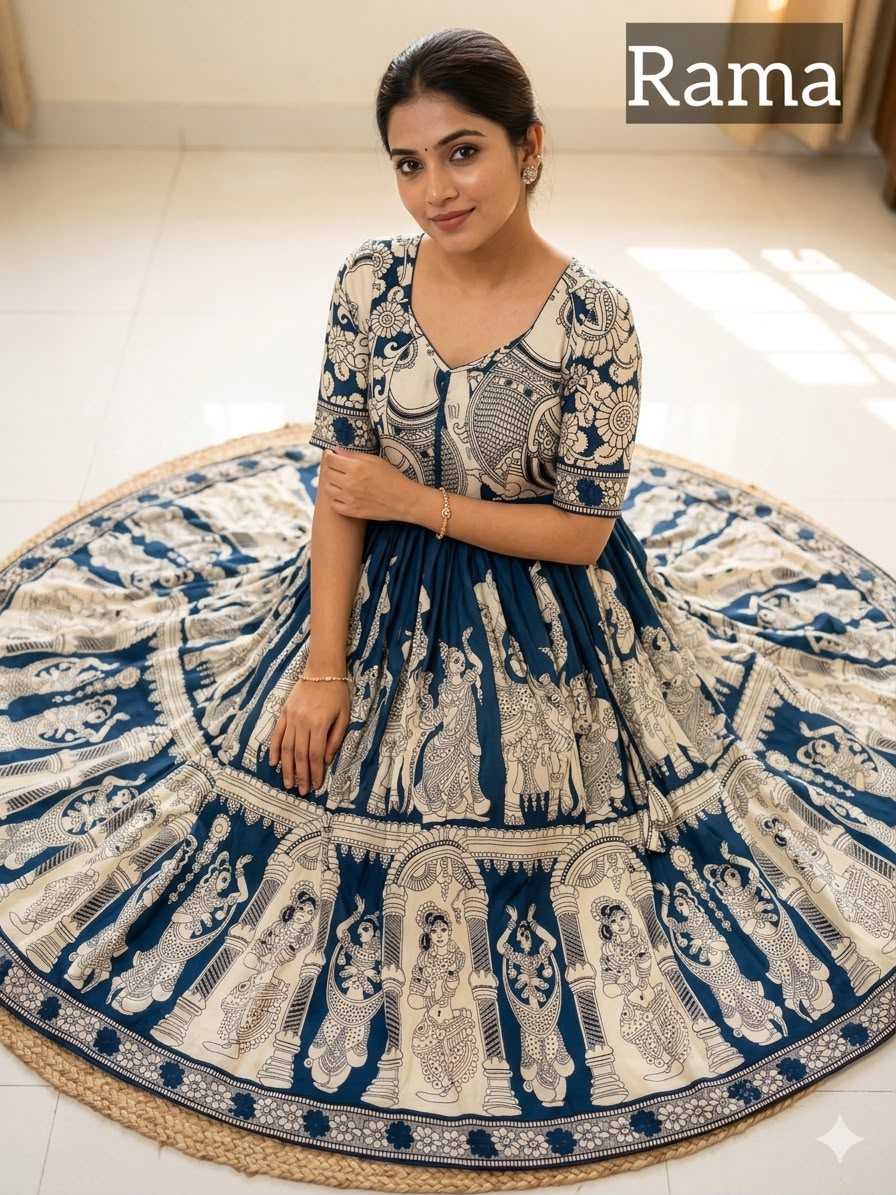 YNF Wholesale Muslin Printed Gowns  | Surat Manufacturer