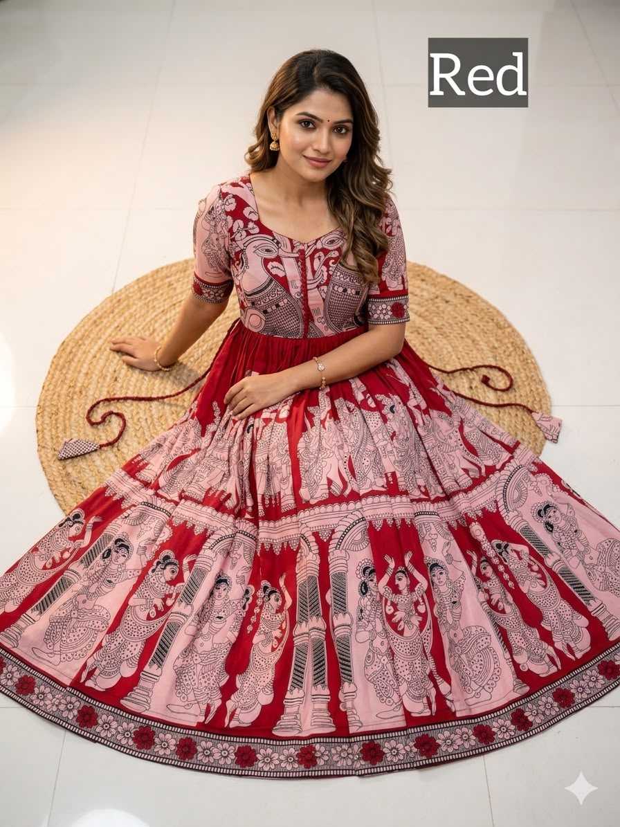 YNF Wholesale Muslin Printed Gowns  | Surat Manufacturer