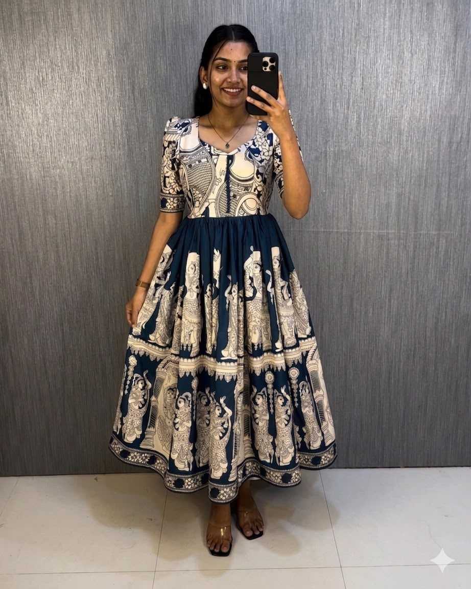 YNF Wholesale Muslin Printed Gowns  | Surat Manufacturer