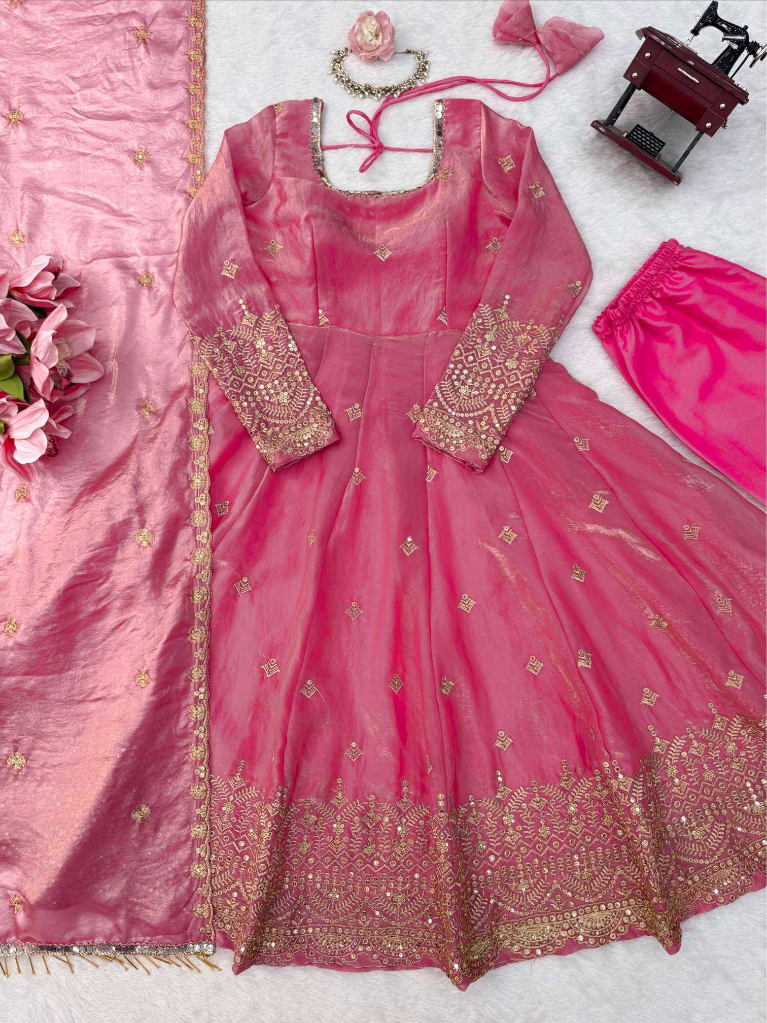 YNF Wholesale Silk Fancy Gowns  | Surat Manufacturer