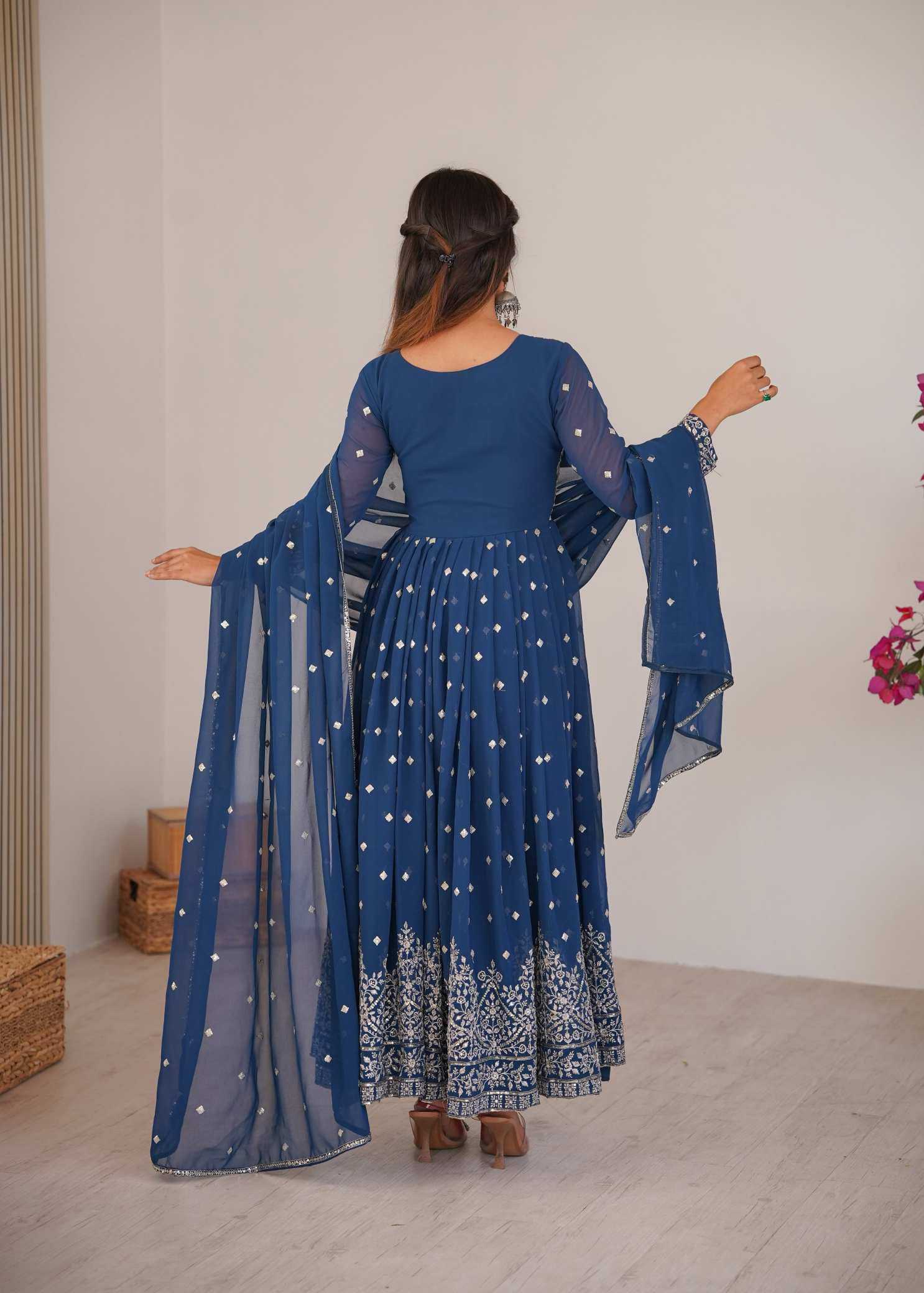 YNF Wholesale Faux Georgette Embroidery Suits  | Surat Manufacturer