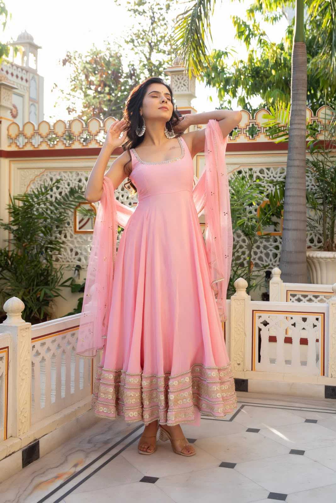 YNF Wholesale Crepe Anarkali Gown  | Surat Manufacturer