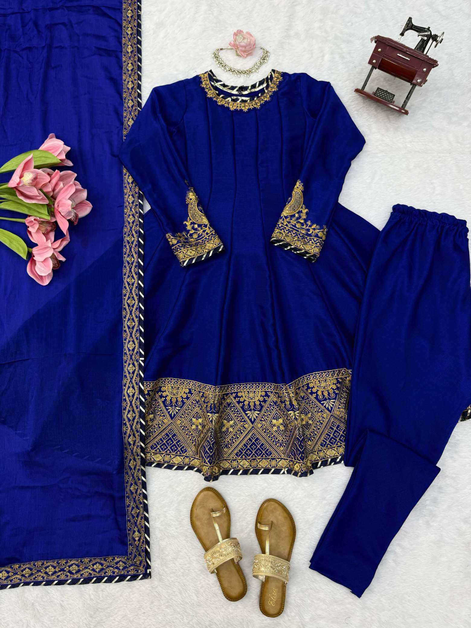 YNF Wholesale Chinon Patiala Suits  | Surat Manufacturer