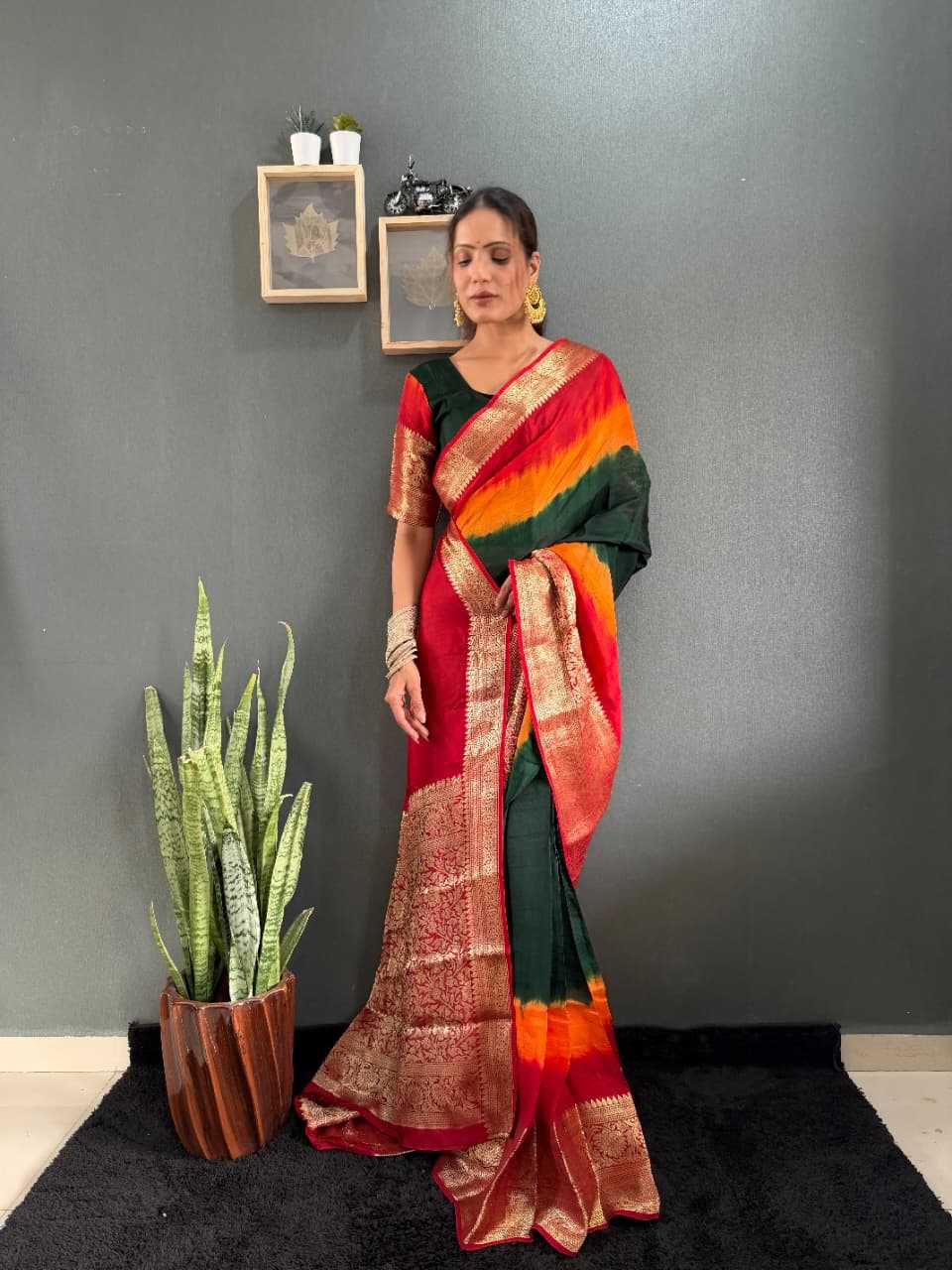YNF Wholesale Dola Silk Saree Gown  | Surat Manufacturer
