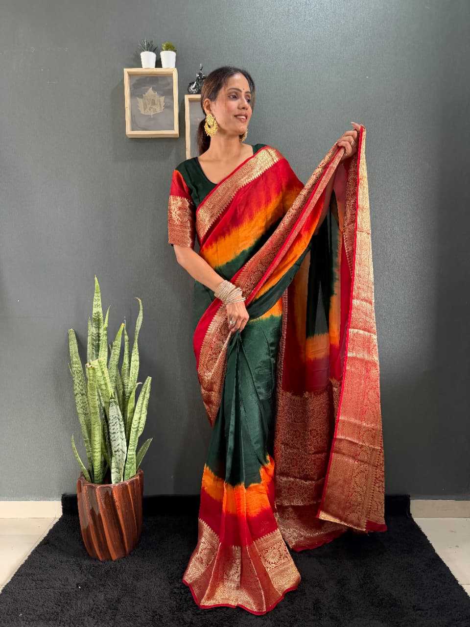 YNF Wholesale Dola Silk Saree Gown  | Surat Manufacturer