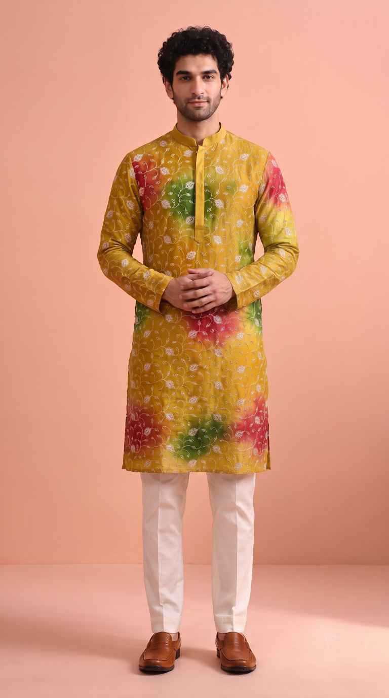 YNF Wholesale Rangoli Silk Mens Kurtas  | Surat Manufacturer