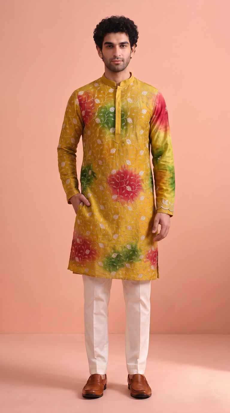 YNF Wholesale Rangoli Silk Mens Kurtas  | Surat Manufacturer