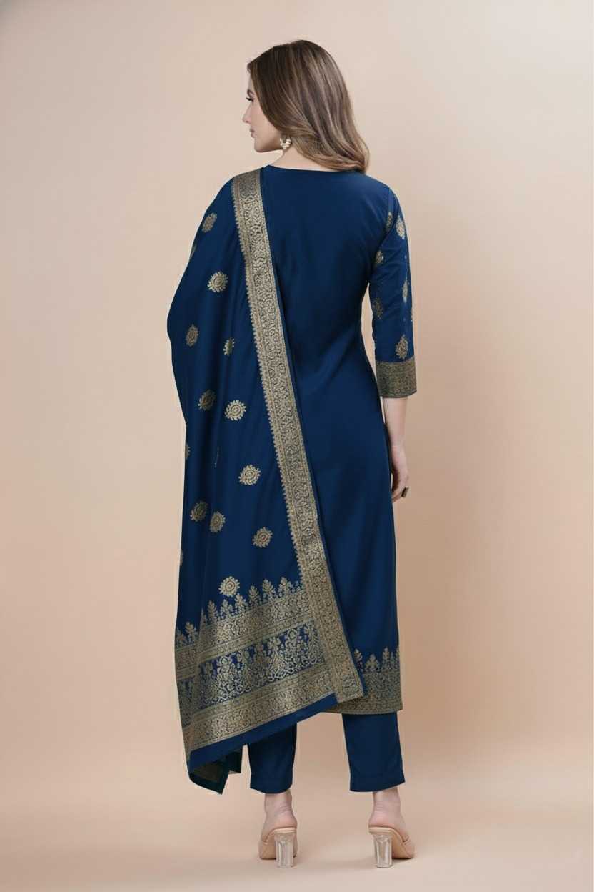 YNF Wholesale Jacquard Ladies Silk Suit  | Surat Manufacturer