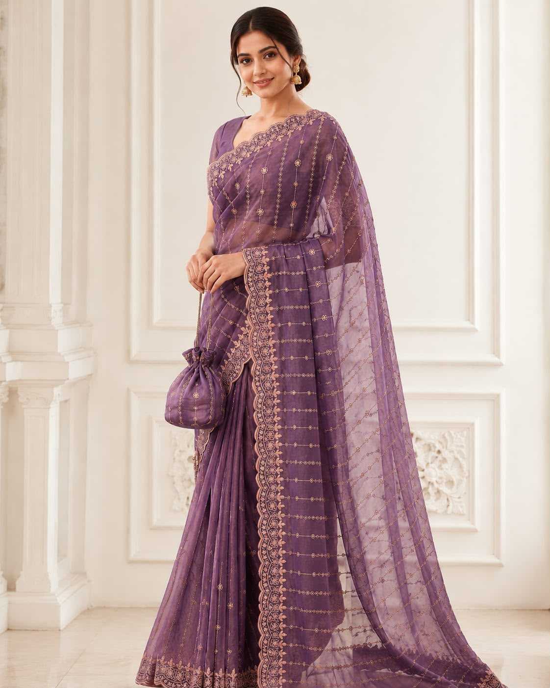 YNF Wholesale Dull Moss Designer Sarees | Surat Manufacturer