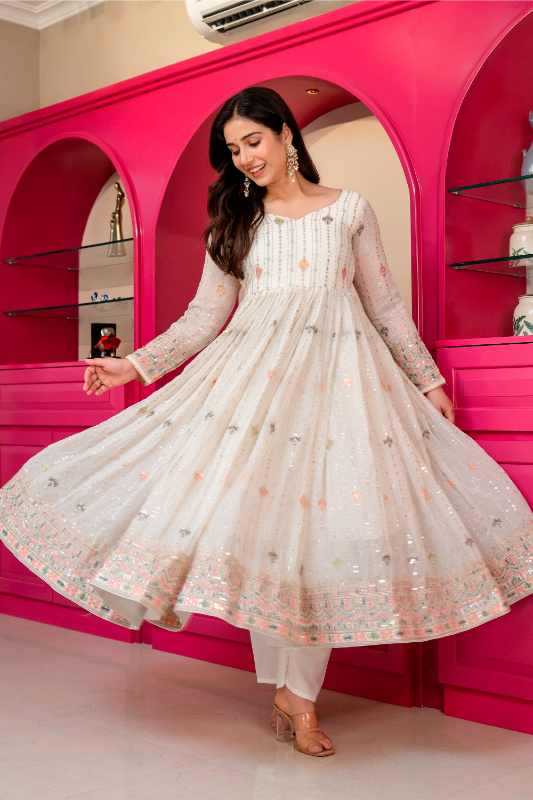 YNF Wholesale Faux Blooming Embroidery Suits  | Surat Manufacturer