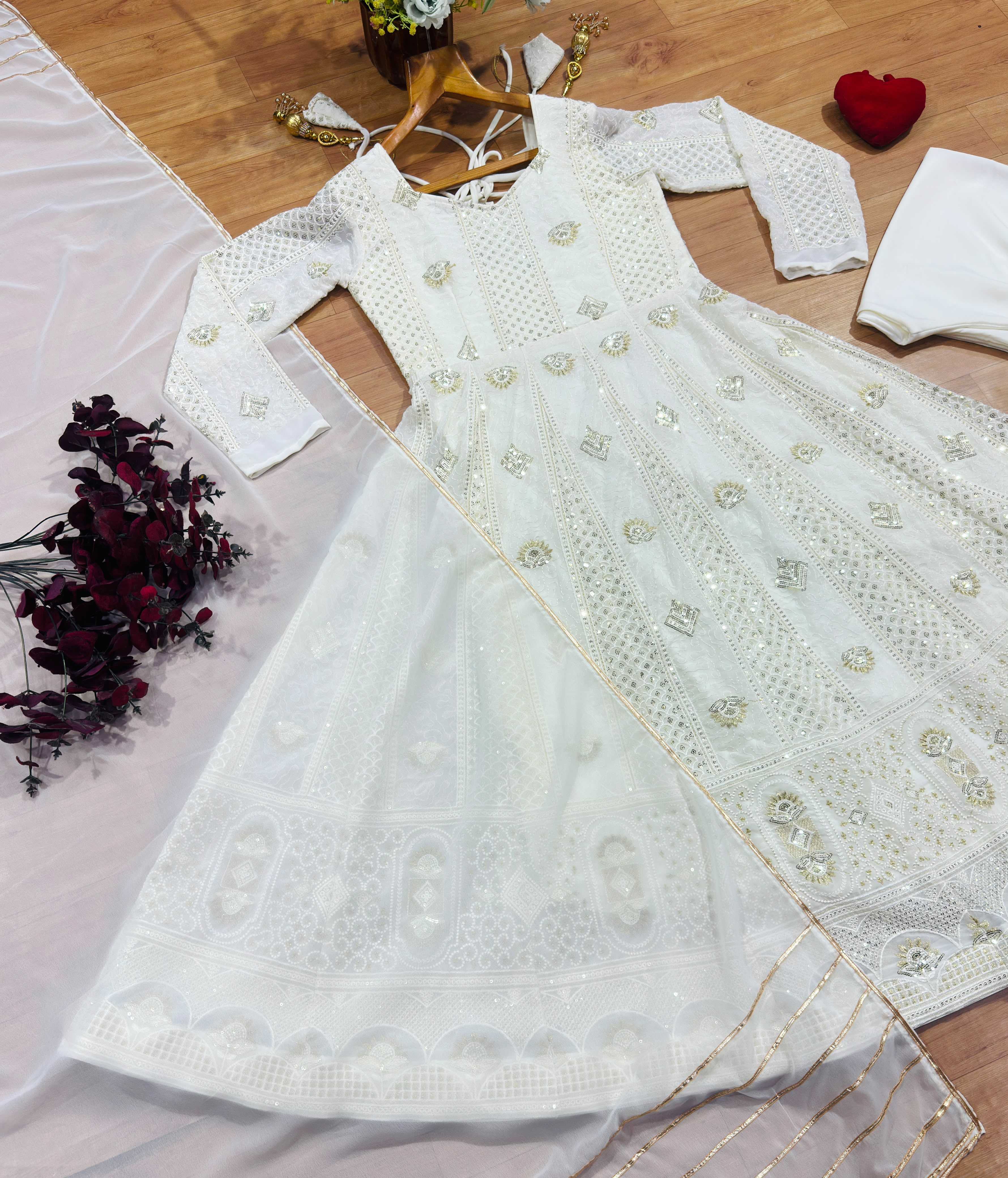 YNF Wholesale Faux Georgette Embroidery Suits KESH104 6141 | Surat Manufacturer