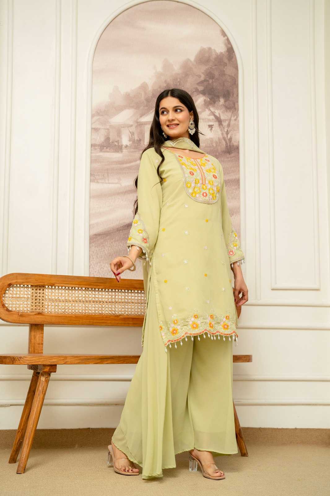 YNF Wholesale Georgette Designer Kurtis KESH108 1005 | Surat Manufacturer