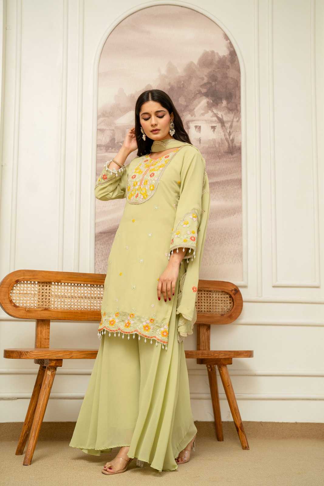 YNF Wholesale Georgette Designer Kurtis KESH108 1005 | Surat Manufacturer