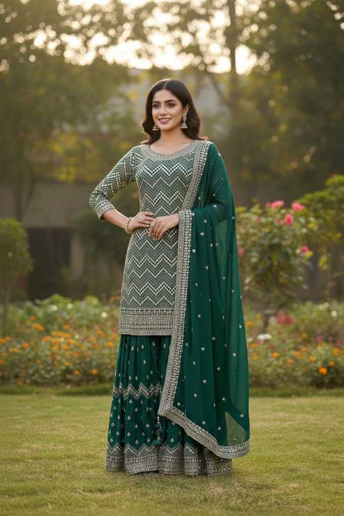 YNF Wholesale Faux Georgette Sharara Salwar Suits KESH108 314 | Surat Manufacturer