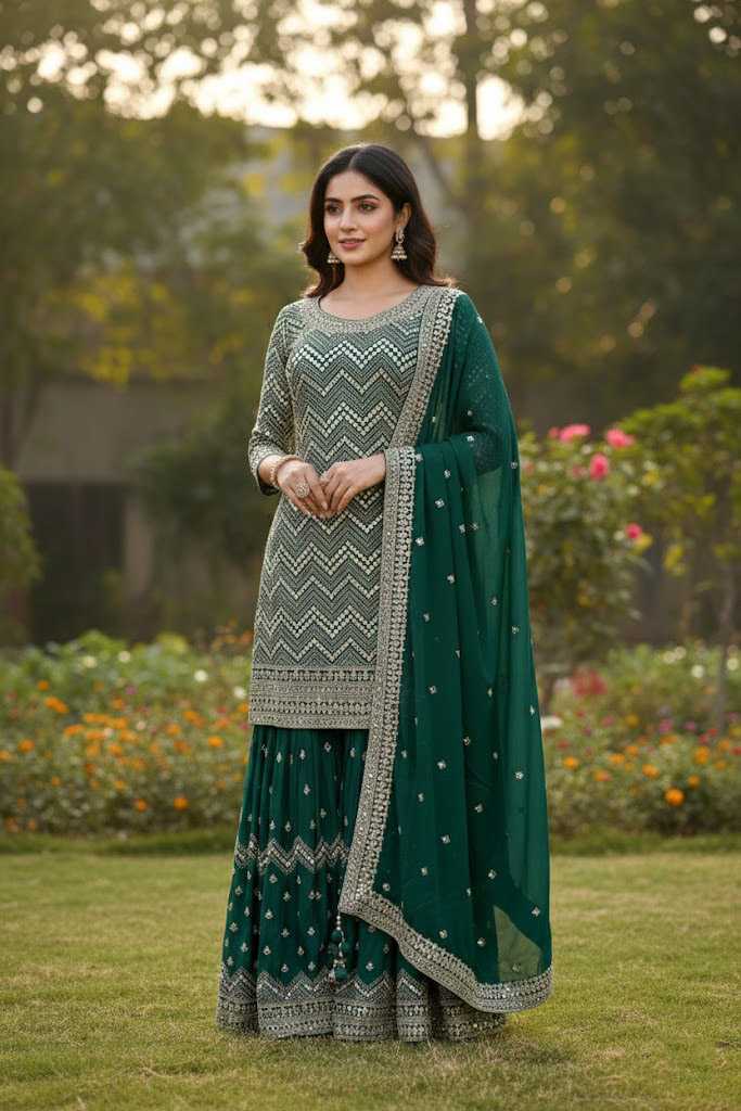 YNF Wholesale Faux Georgette Sharara Salwar Suits KESH108 314 | Surat Manufacturer