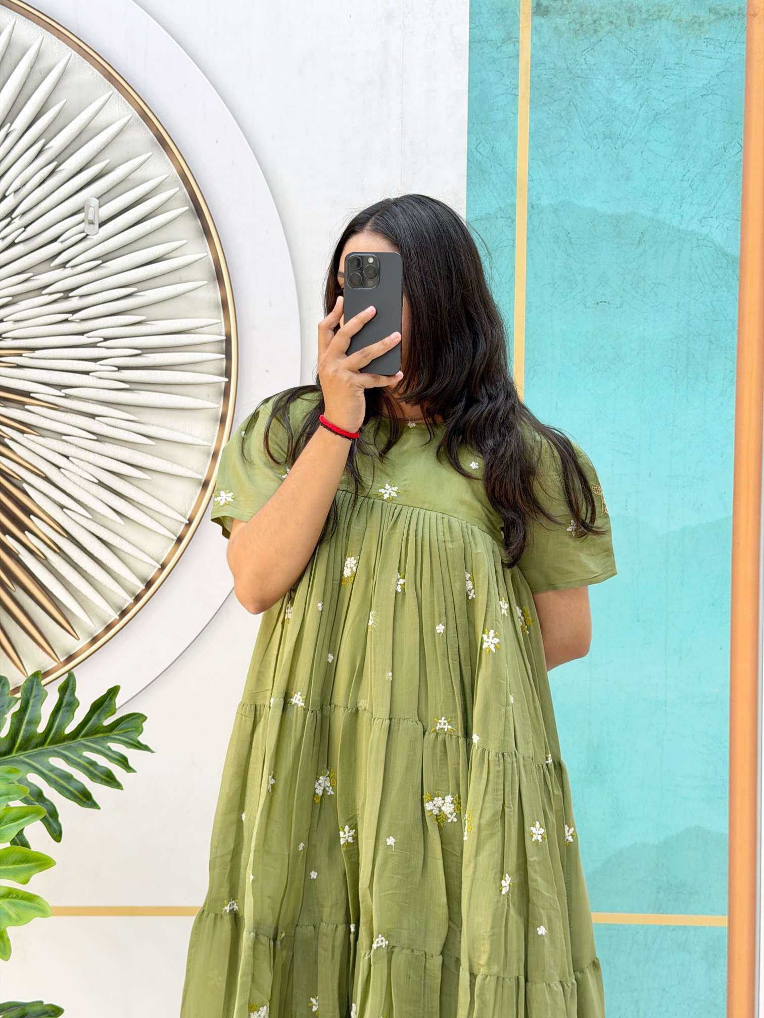 YNF Wholesale Cotton Embroidery Gowns  | Surat Manufacturer