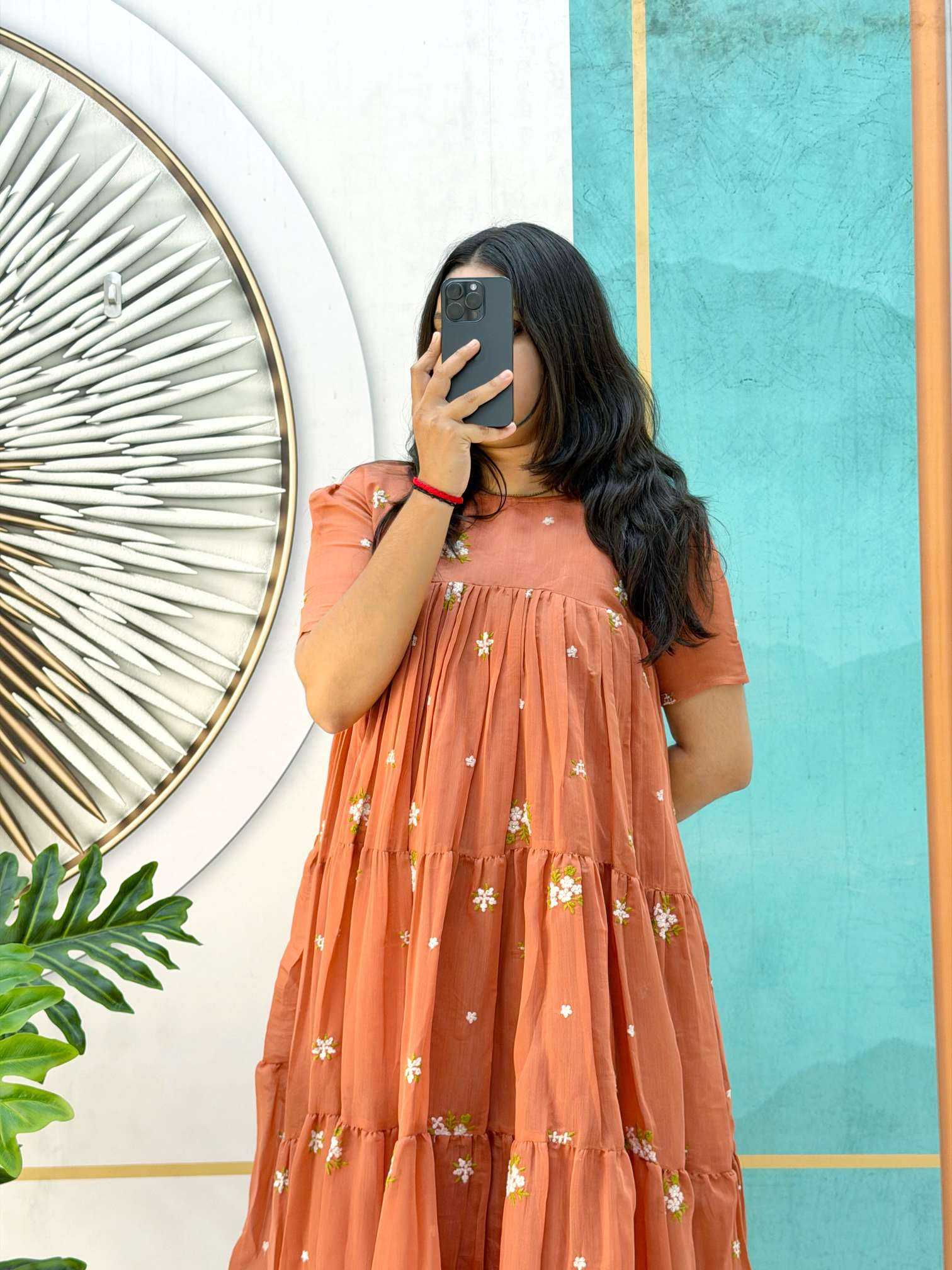 YNF Wholesale Cotton Embroidery Gowns  | Surat Manufacturer
