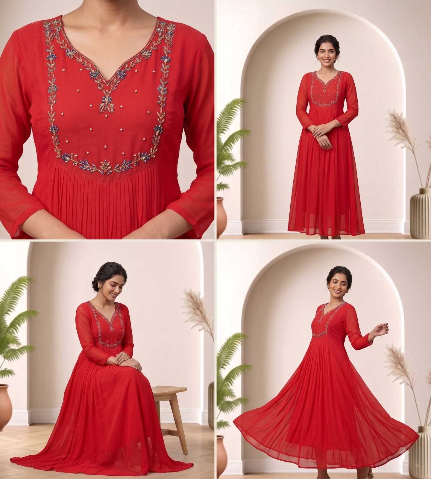 YNF Wholesale Faux Georgette Designer Kurtis KESH120 51 | Surat Manufacturer