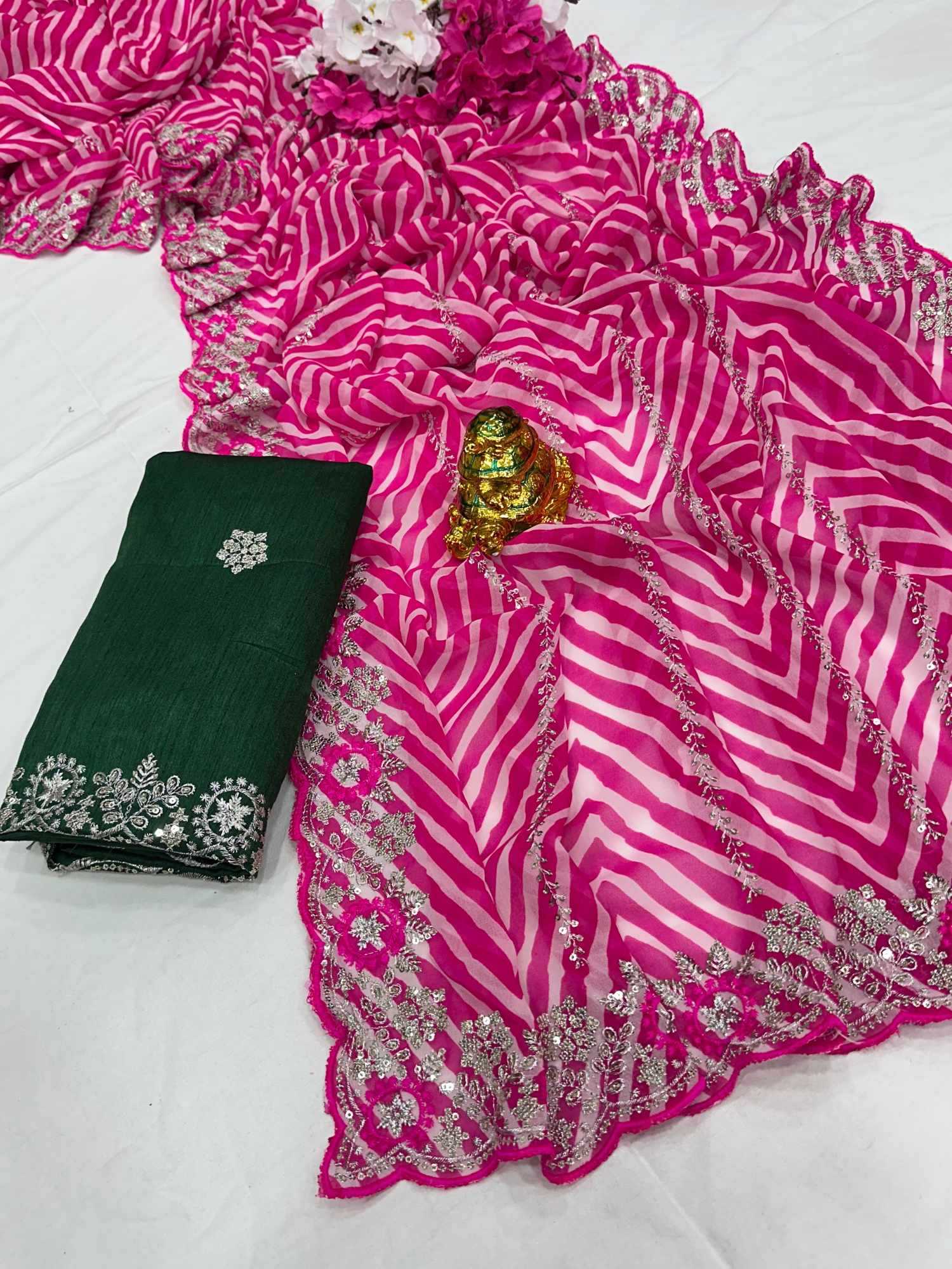 YNF Wholesale Georgette Designer Silk Sarees KESH125 Aamisha | Surat Manufacturer