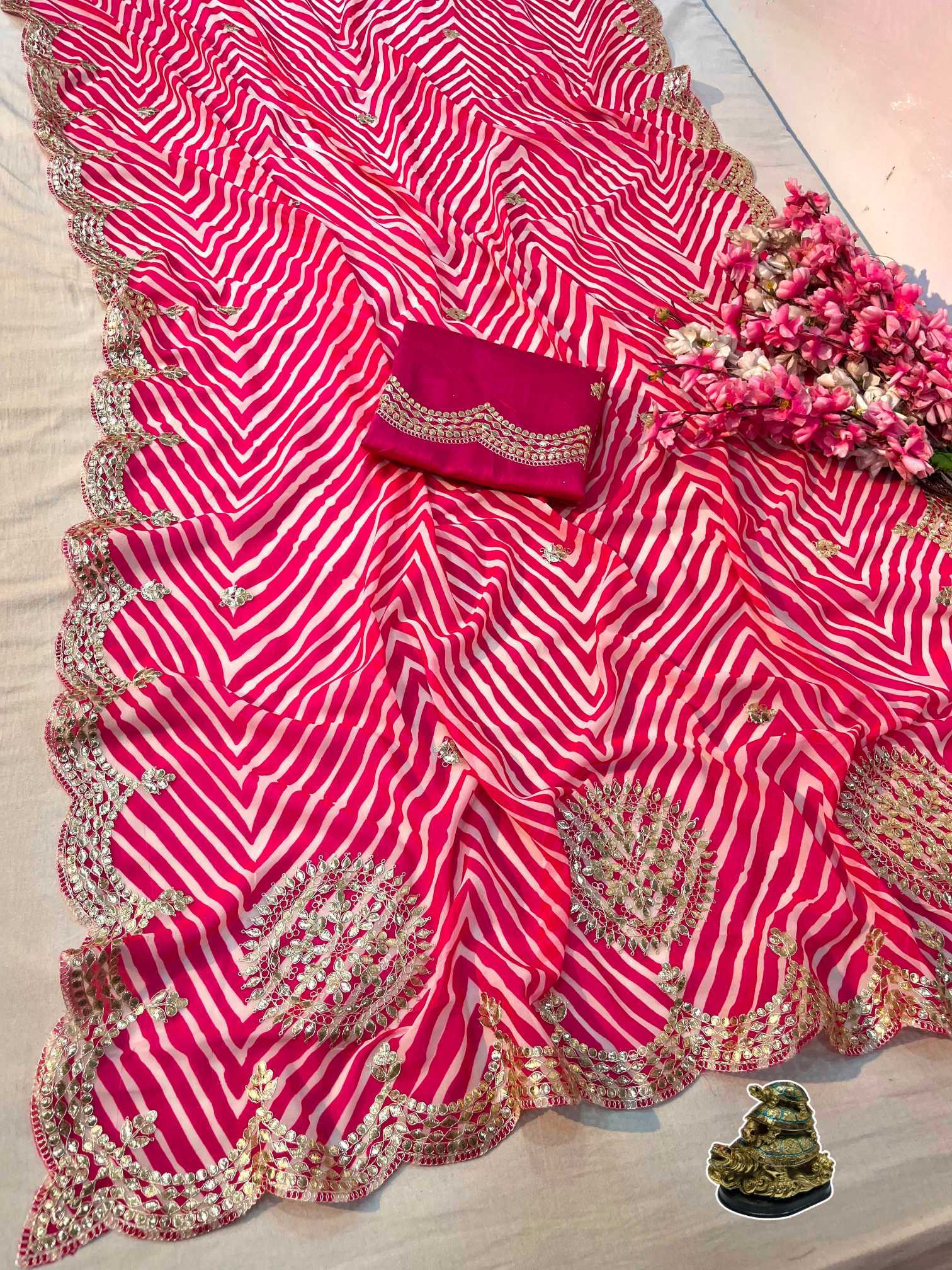YNF Wholesale Georgette Fancy Sarees  | Surat Manufacturer