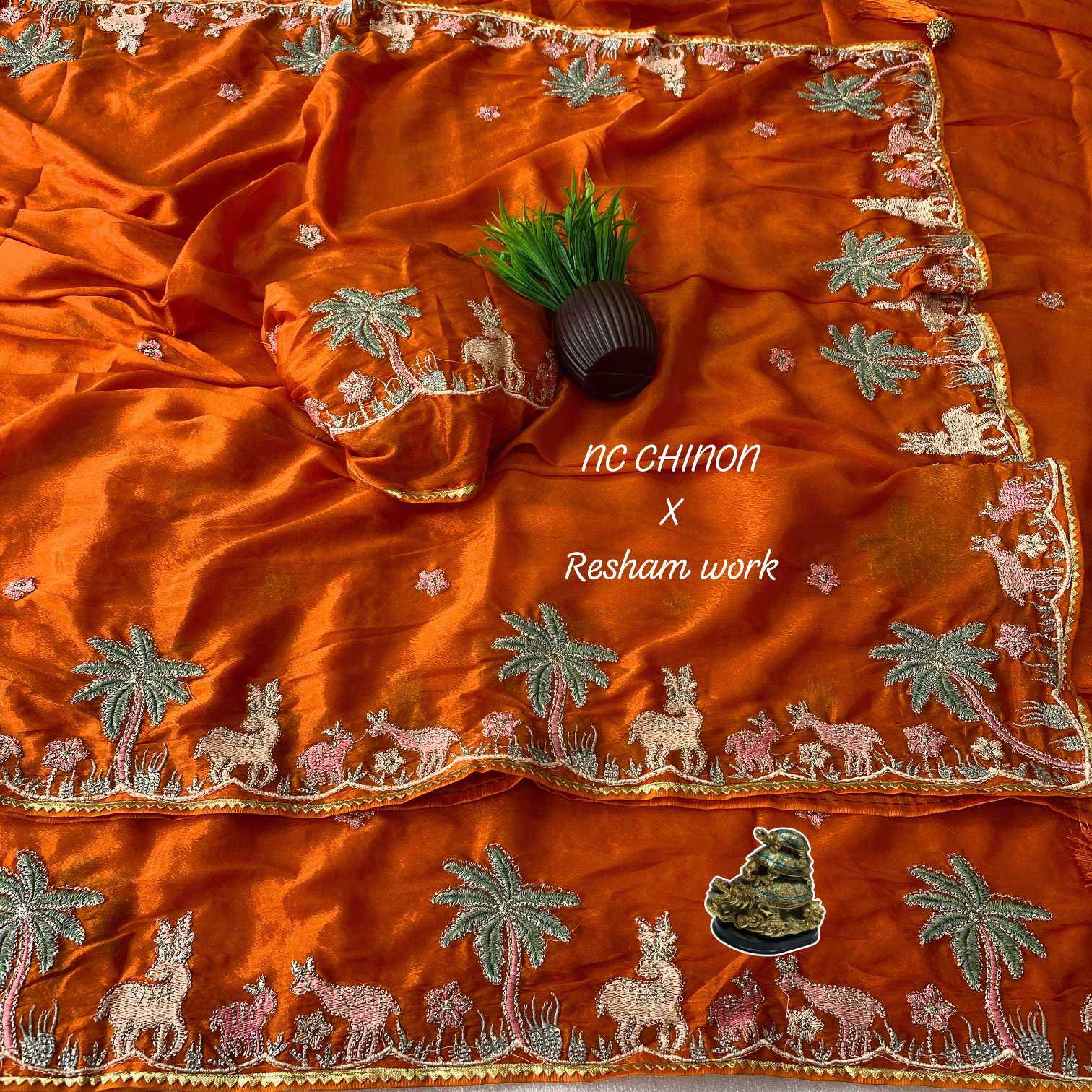 YNF Wholesale Chinon Designer Sarees KESH125 Arivika | Surat Manufacturer