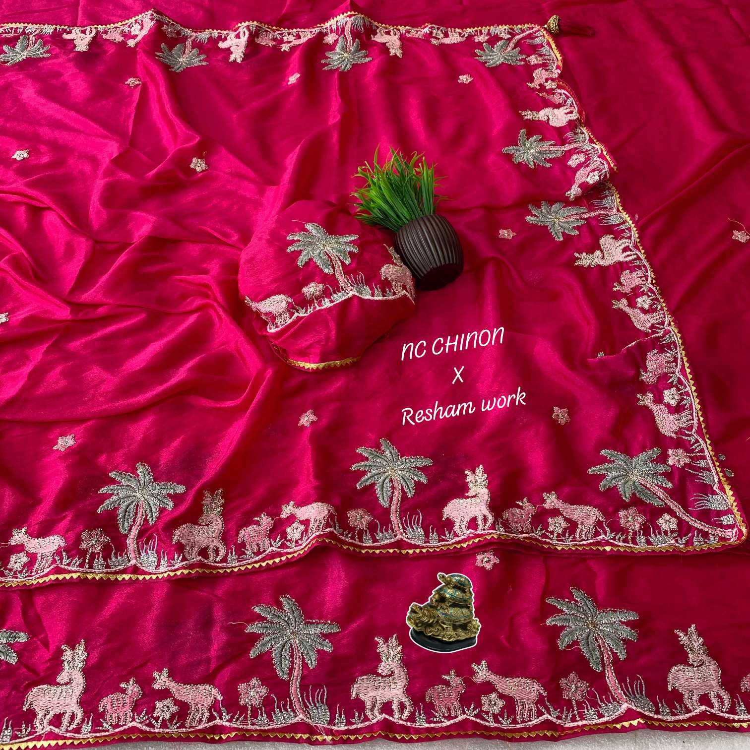 YNF Wholesale Chinon Designer Sarees KESH125 Arivika | Surat Manufacturer