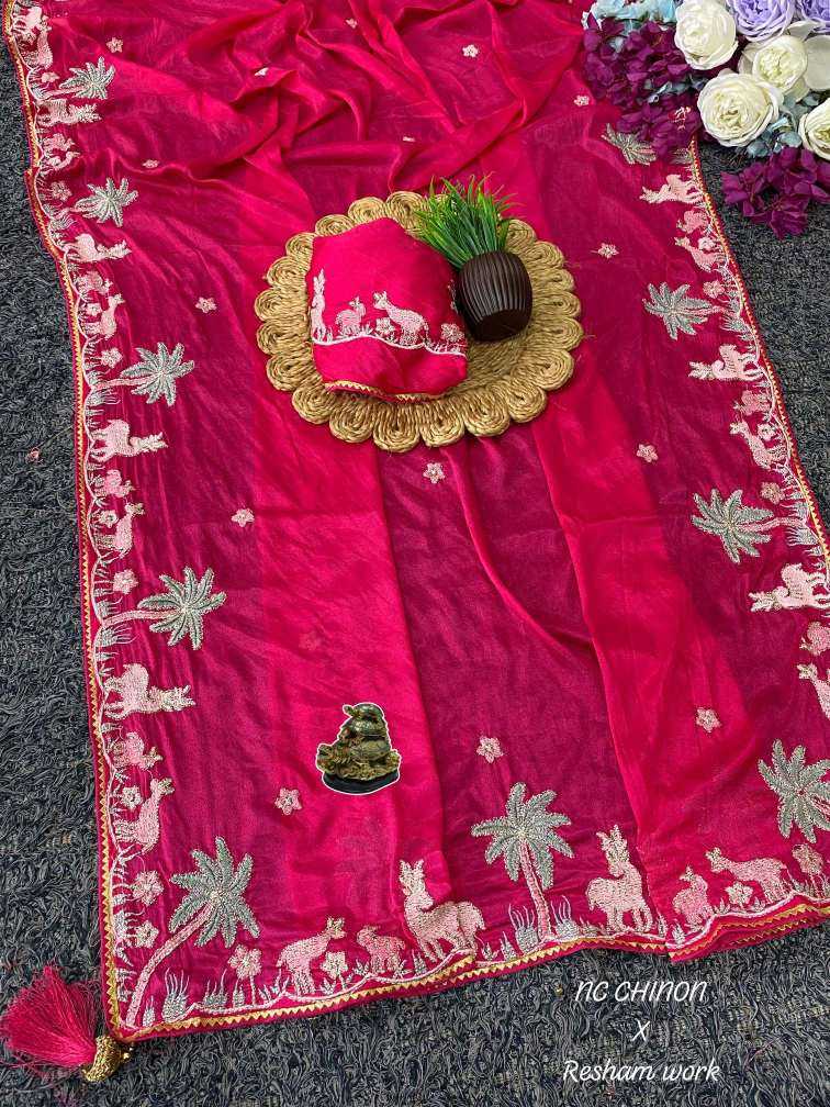 YNF Wholesale Chinon Designer Sarees KESH125 Arivika | Surat Manufacturer