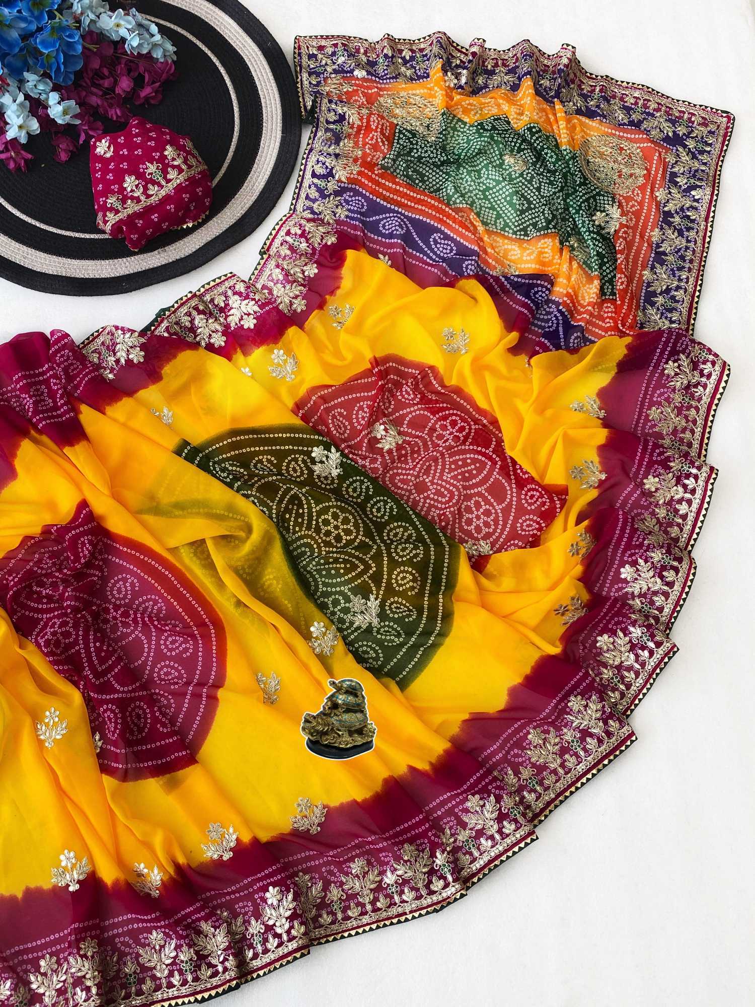 YNF Wholesale Georgette Fancy Sarees KESH125 Atmashree | Surat Manufacturer
