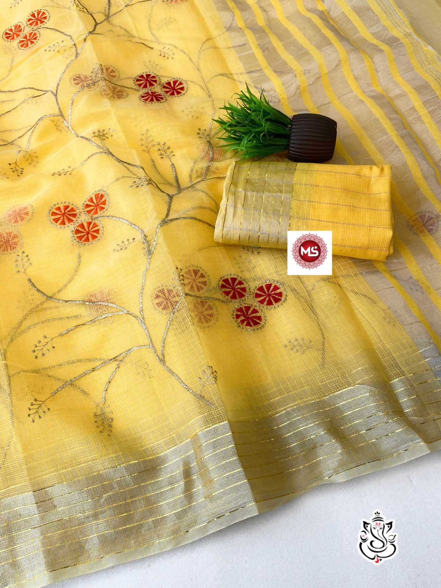 YNF Wholesale Cotton Fancy Sarees KESH125 Kanchan | Surat Manufacturer