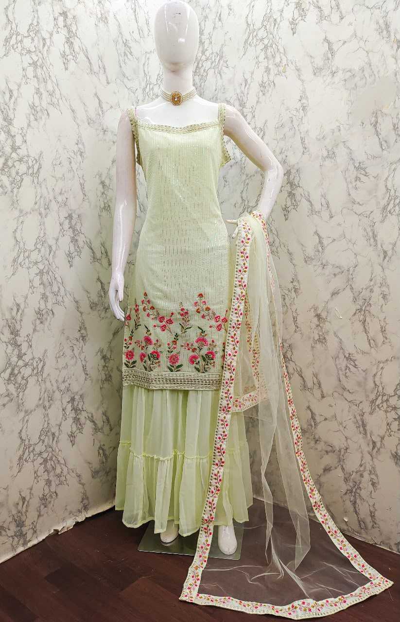 YNF Wholesale Georgette Embroidery Suits KESH129 001 | Surat Manufacturer