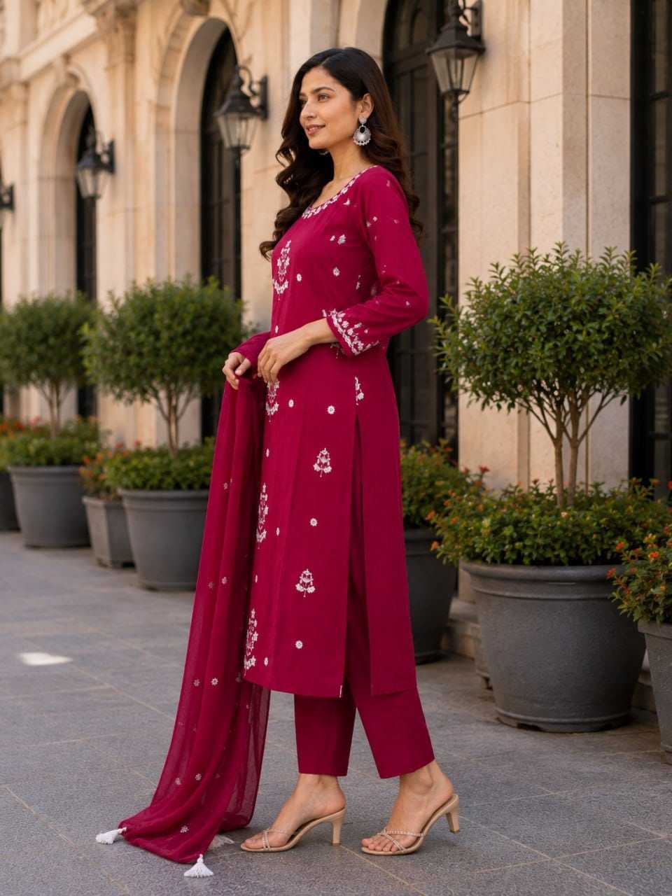 YNF Wholesale Heavy Rayon Embroidery Suits  | Surat Manufacturer