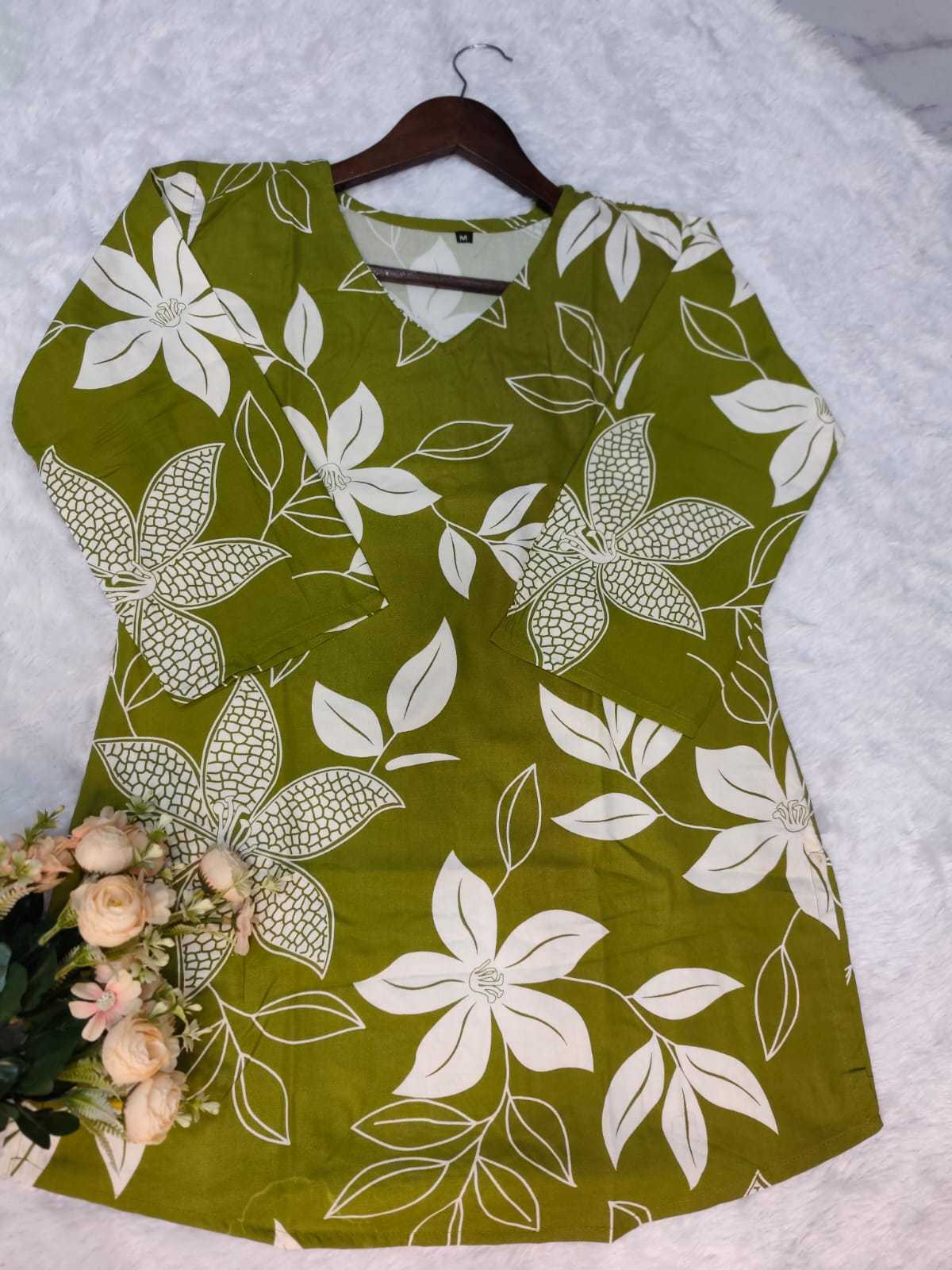 YNF Wholesale Rayon Printed Kurtis  | Surat Manufacturer
