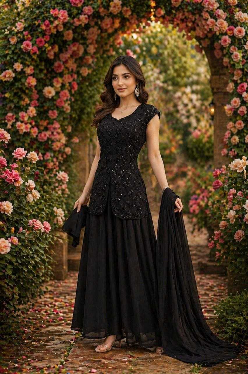 YNF Wholesale Faux Georgette Sharara Salwar Suits  | Surat Manufacturer