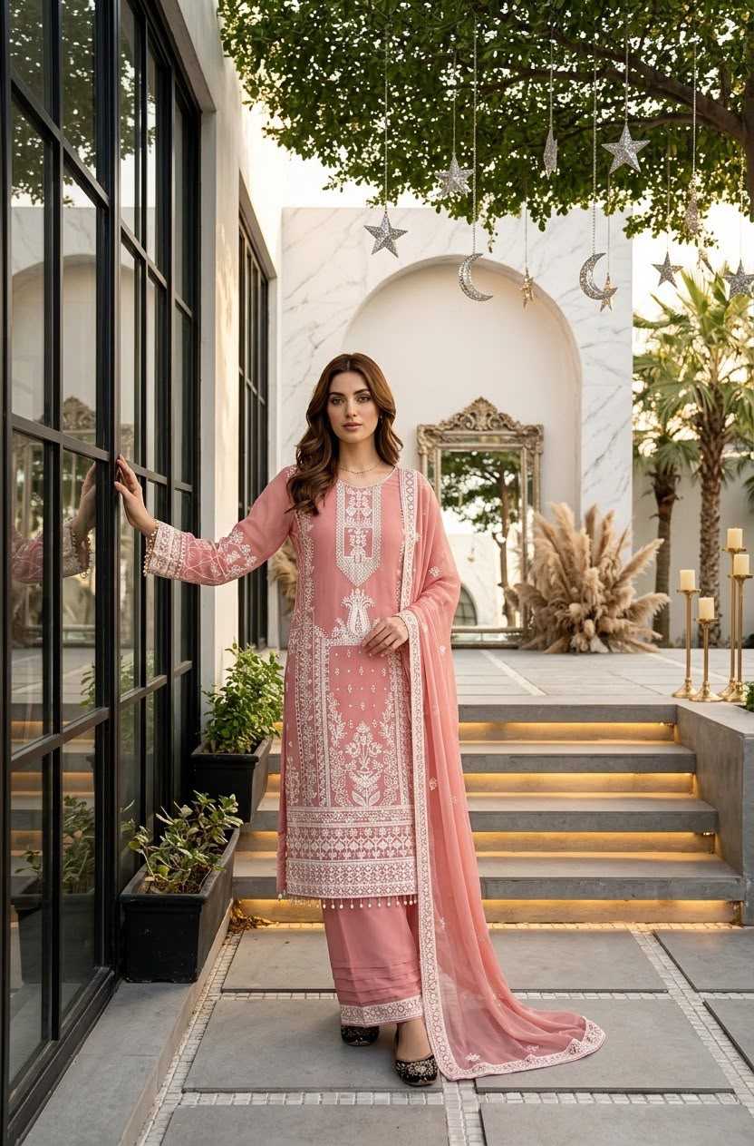 YNF Wholesale Faux Georgette Embroidery Suits  | Surat Manufacturer